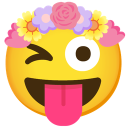 Tulip and Winking face with tongue