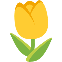 tulip and yellow heart