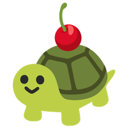 turtle and cherries