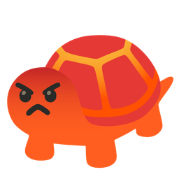 turtle and enraged face