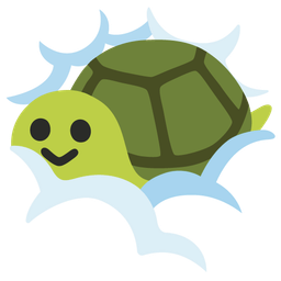 turtle and face in clouds