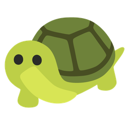 turtle and face with open eyes and hand over mouth