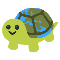 turtle and globe showing Europe-Africa