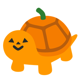 turtle and jack-o-lantern