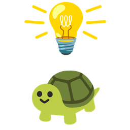 turtle and light bulb