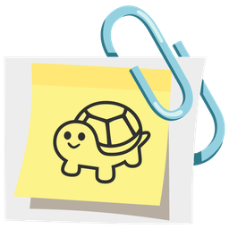 turtle and linked paperclips