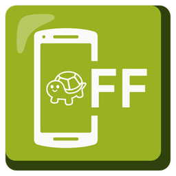 turtle and mobile phone off