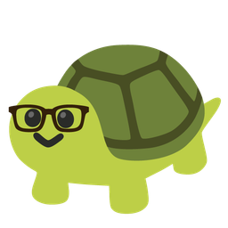 turtle and nerd face