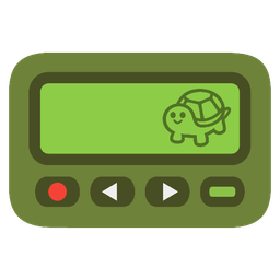turtle and pager