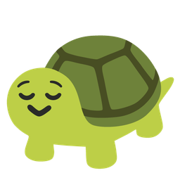 turtle and relieved face