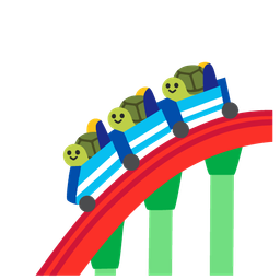 turtle and roller coaster