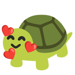 Turtle and Smiling face with hearts