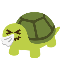 turtle and sneezing face