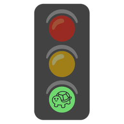 turtle and vertical traffic light