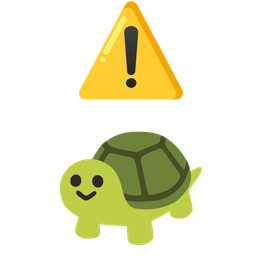 turtle and warning