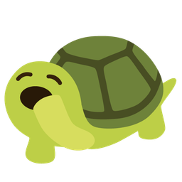 turtle and yawning face