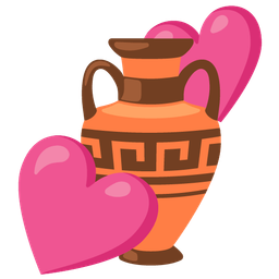 two hearts and amphora