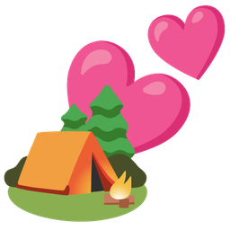 two hearts and camping