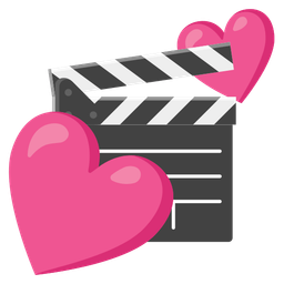 two hearts and clapper board
