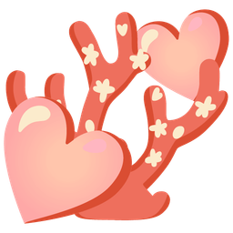 Two hearts and Coral