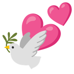 two hearts and dove