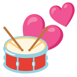 two hearts and drum