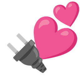 two hearts and electric plug