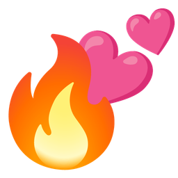 two hearts and fire