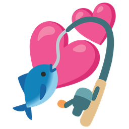 Two hearts and Fishing pole