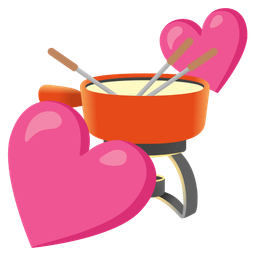 two hearts and fondue