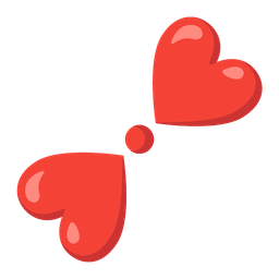 two hearts and heart exclamation