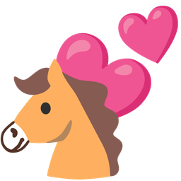 two hearts and horse