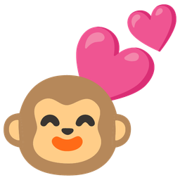 two hearts and monkey face