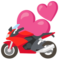 two hearts and motorcycle