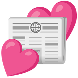 Two hearts and Newspaper