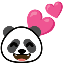 Two hearts and Panda