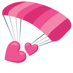 two hearts and parachute