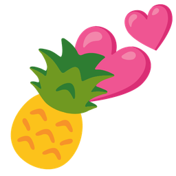 two hearts and pineapple
