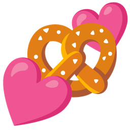 two hearts and pretzel