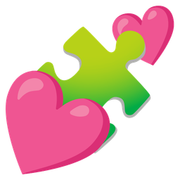 Two hearts and Puzzle piece