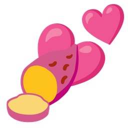 two hearts and roasted sweet potato