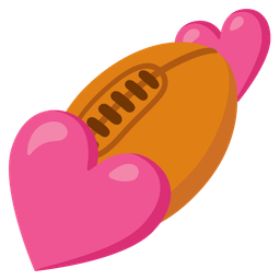 Two hearts and Rugby football