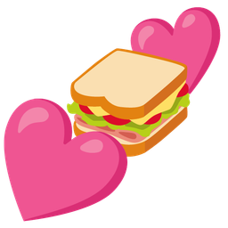 two hearts and sandwich