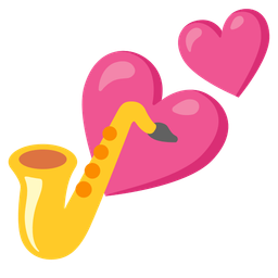 two hearts and saxophone