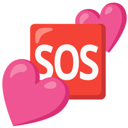 two hearts and SOS button
