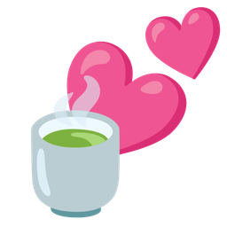 two hearts and teacup without handle