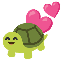 two hearts and turtle