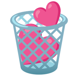 Two hearts and Wastebasket