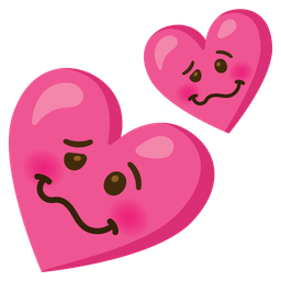 Two hearts and Woozy face