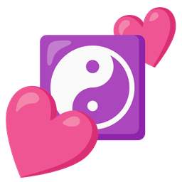 two hearts and yin yang